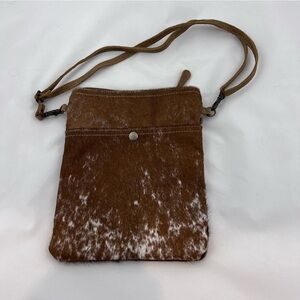 Myra Bag Tan and White Crossbody